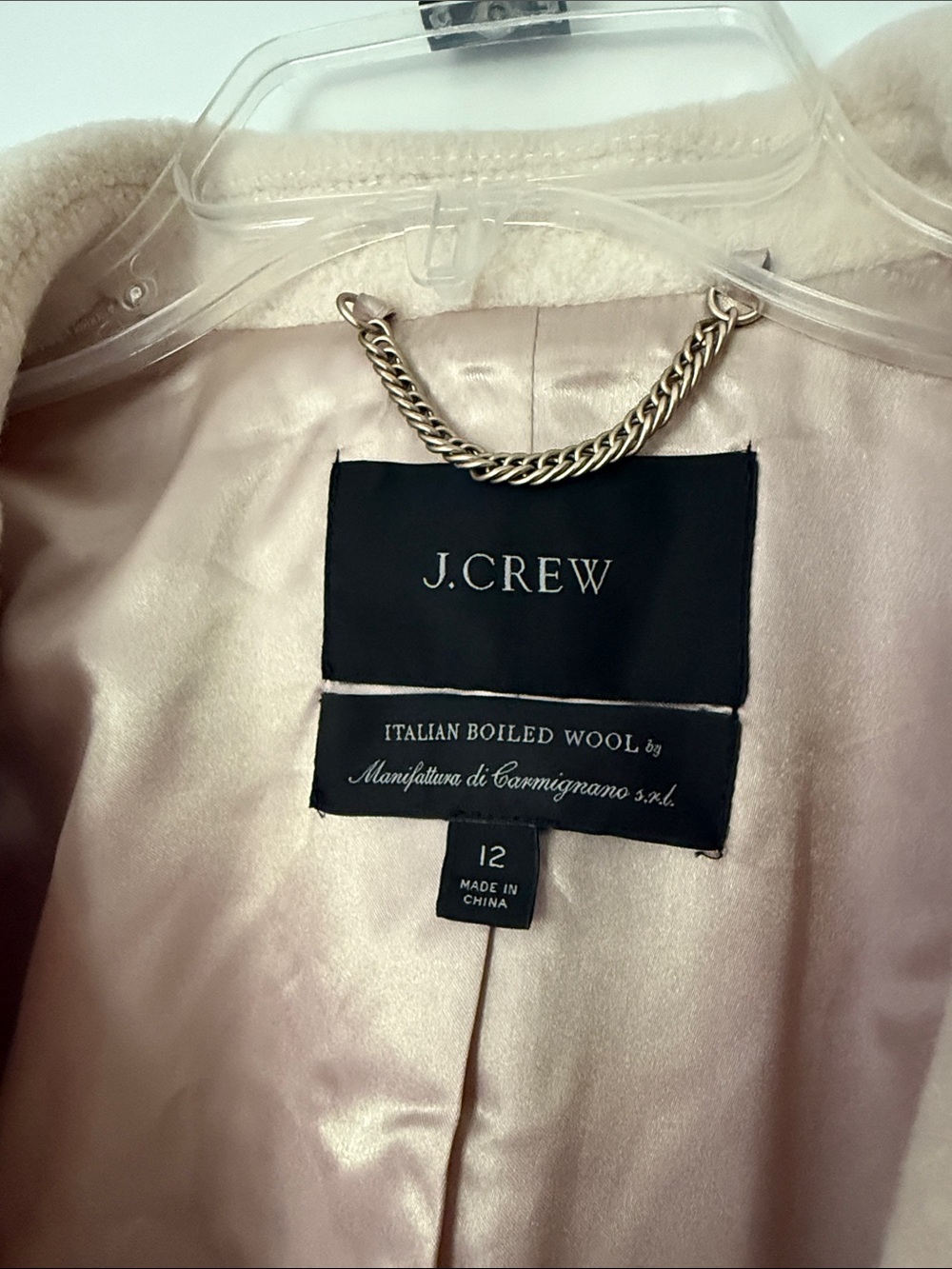 J. Crew Light Cream Wool Pea Coat - Picture 2 of 3